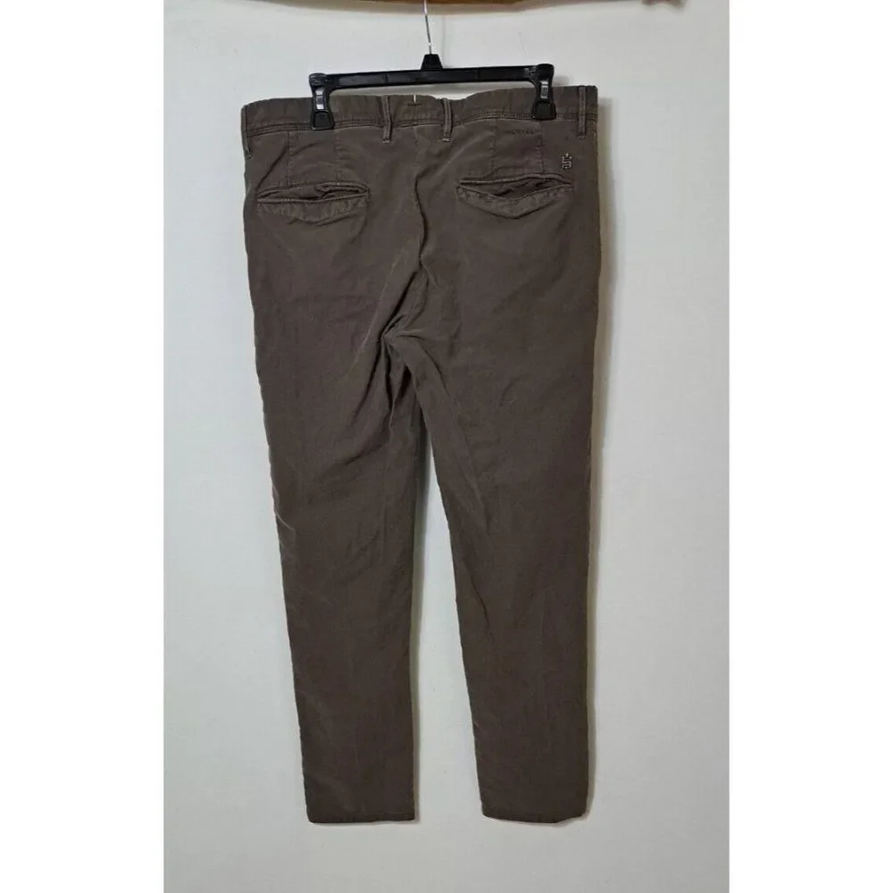 Incotex Chino Pants Brown Cotton Stretch Comfort Slim‎ Fit Slowear Size 3…